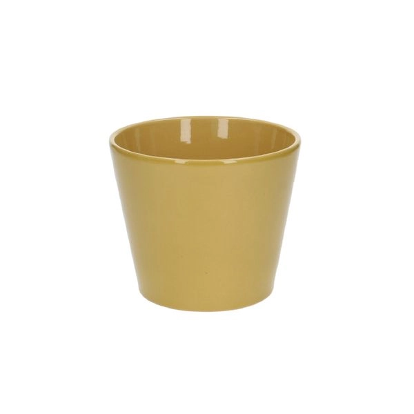 Übertopf, steingut, gelb ø 15,5 cm