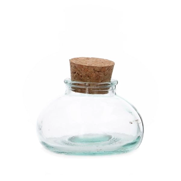 Mini-glas mit korken, recycelt