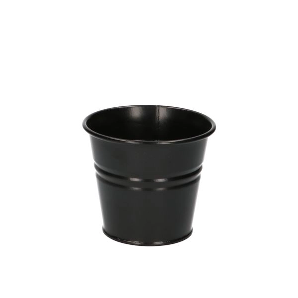 Übertopf, zink, mattschwarz, ø 11 cm