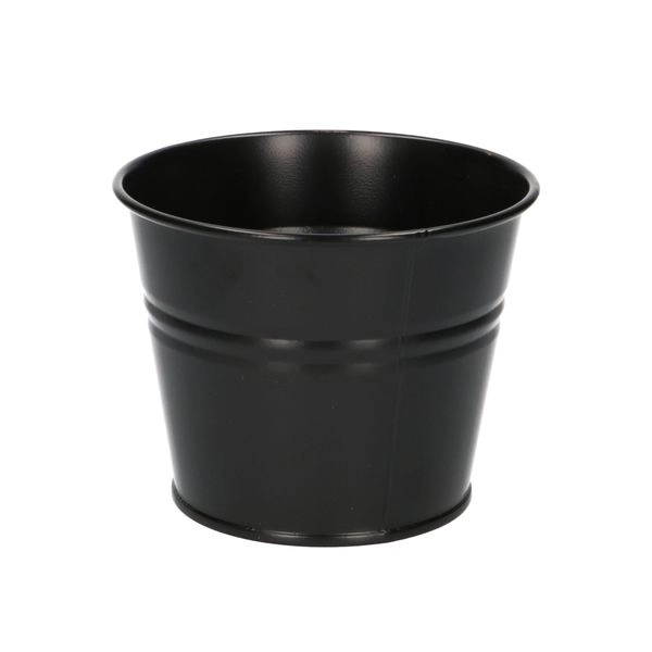 Übertopf, zink, mattschwarz, ø 14 cm