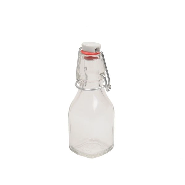 Flasche mit bügelverschluss, viereckig, 125 ml