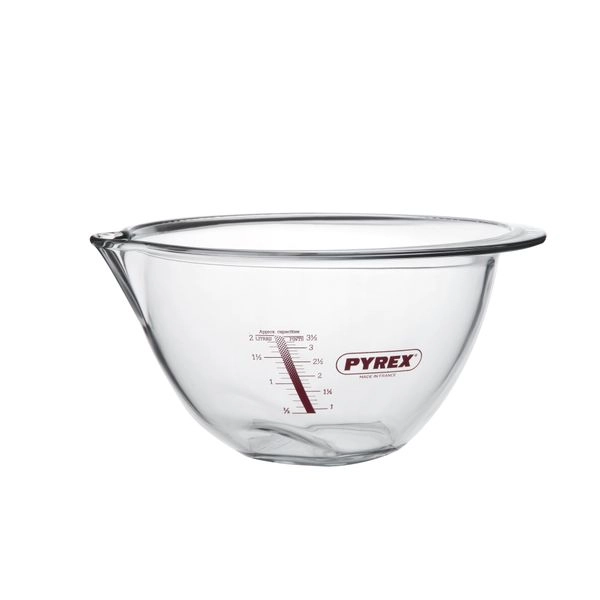 Rührschüssel pyrex, glas, 2 liter