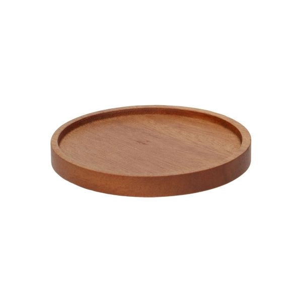 Untersetzer rund, dunkel akazienholz, ø 9,5 cm