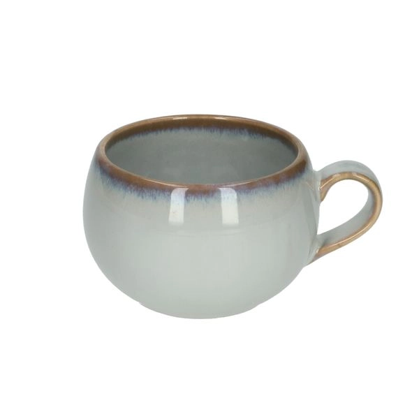 Becher mit henkel, reactive glasur, steingut, grau, ø 9 cm