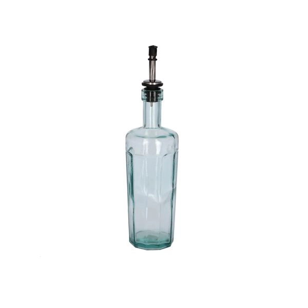 Öl- /essigflasche mit facetten, recycelt glas, 500 ml
