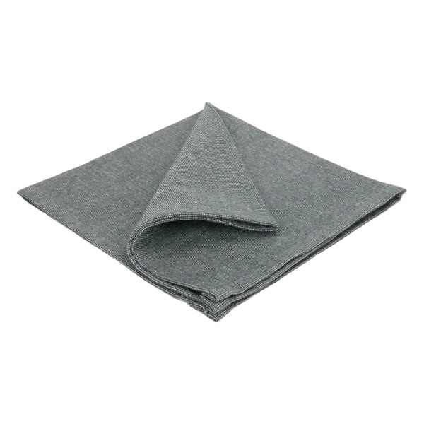 Serviette, bio-baumwolle (gots), anthrazit,40 x 40 cm