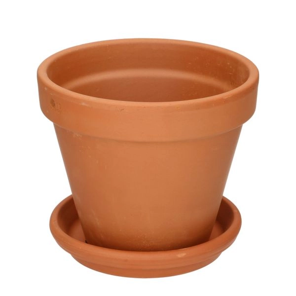 Blumentopf mit untersetzer, terrakotta, ø 19 cm