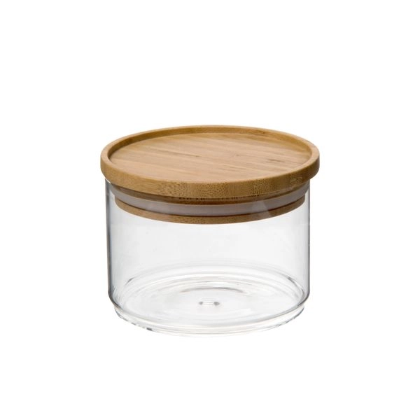 Vorratsglas stapelbar mit bambusdeckel, 370 ml