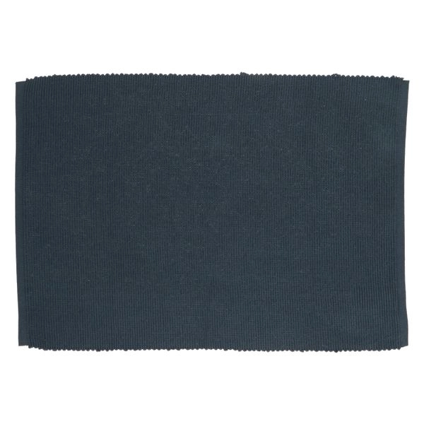 Tischset gerippt, bio-baumwolle (gots), indigo, 35 x 50 cm