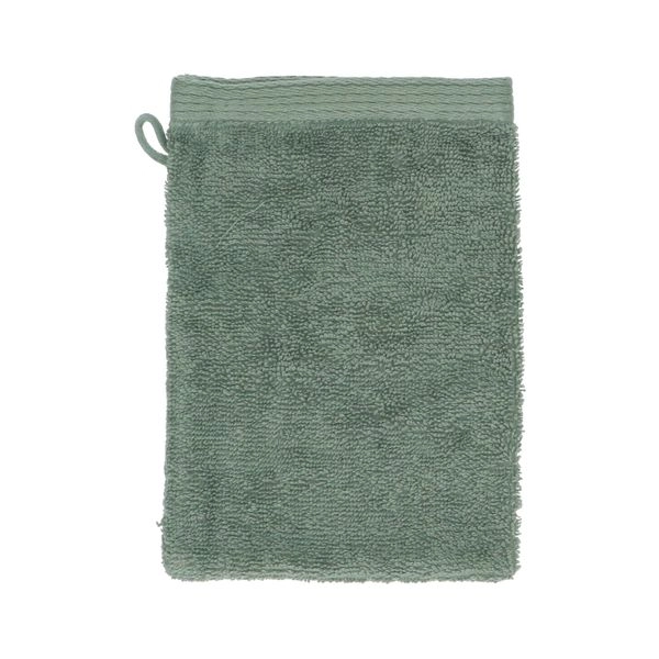 Waschlappen, recycelte baumwolle, grüngrau, 15 x 21 cm