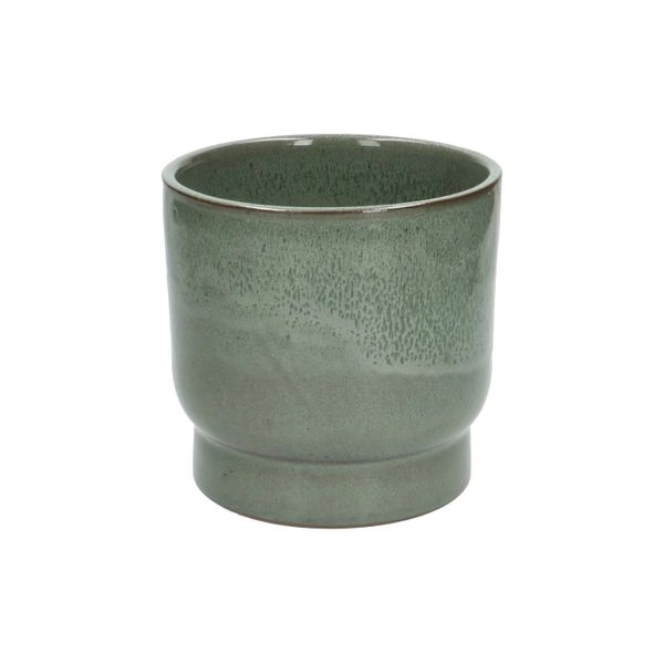 Übertopf 'mara', steingut, grün ø 16 cm
