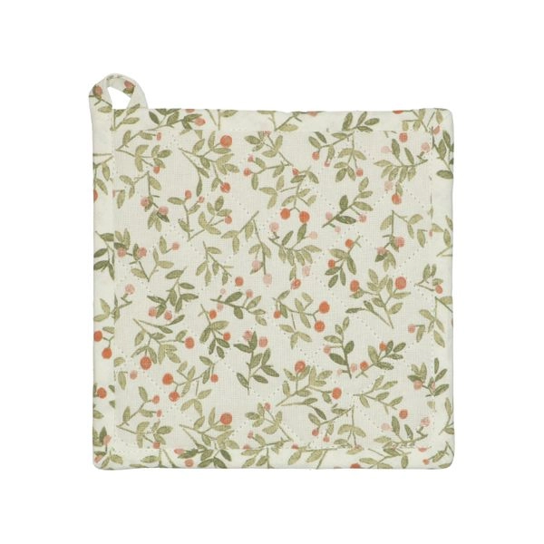 Topflappen, bio-baumwolle, orange beeren