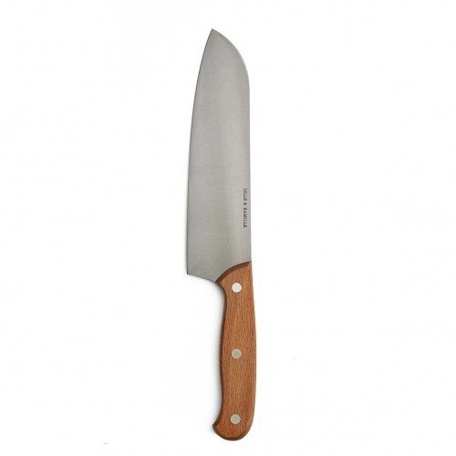 D&k santoku-messer mit griff aus buchenholz, 32 cm