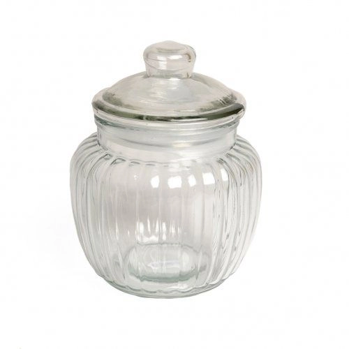Vorratsglas, geriffelt, 0,5 liter