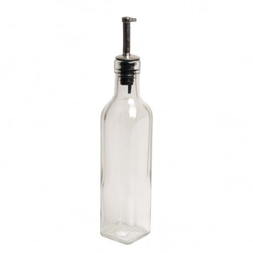 Öl- und essigflasche, glas, quadratisch, 250 ml