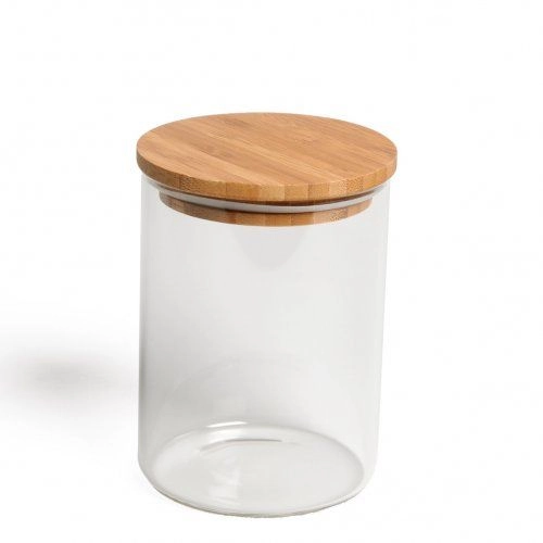 Glas mit bambusdeckel, 700 ml
