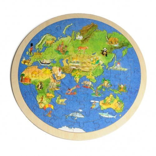 Puzzle, die welt (rund)