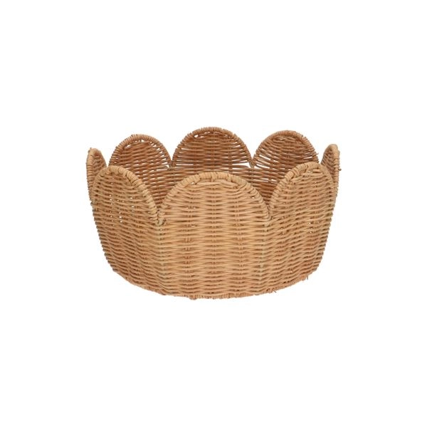 Rattankorb mit wellenrand, 25 cm