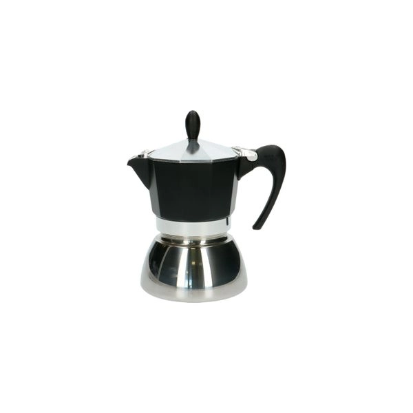 Espressokocher, 3 tassen, aluminium, rostfreier stahl
