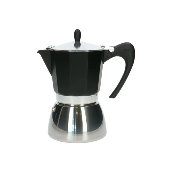 Espressokocher, 9 tassen, aluminium, rostfreier stahl