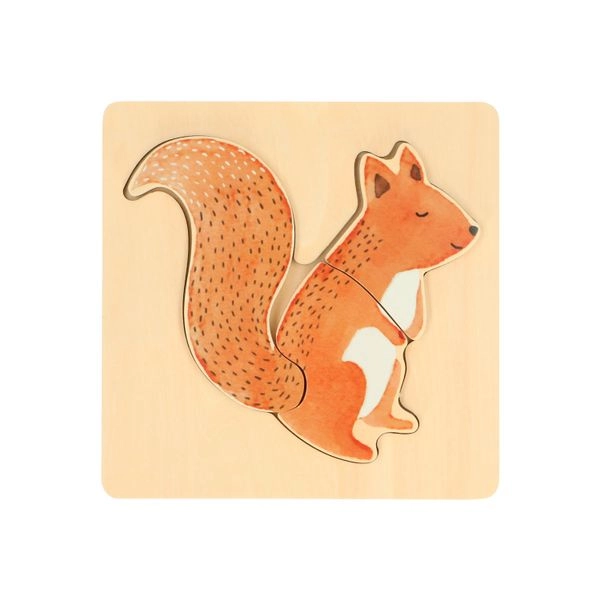 Eichhörnchen, holz, drei teile