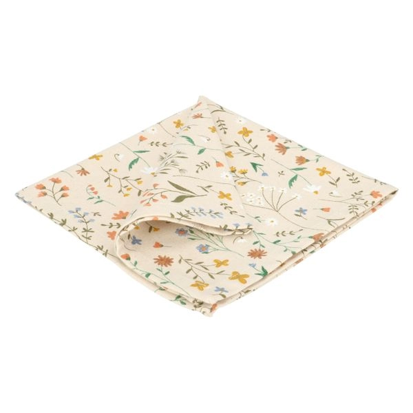 Serviette, bio-baumwolle (gots), feldblumen, 40 x 40 cm