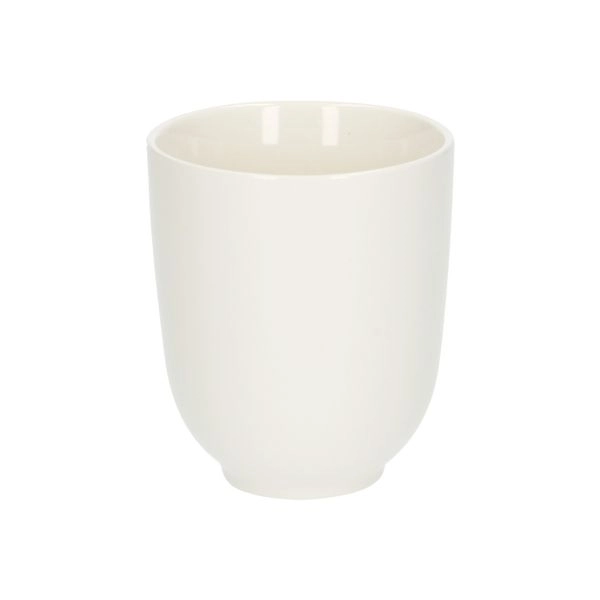 Becher, organisch, porzellan, weiß, ø 8 cm