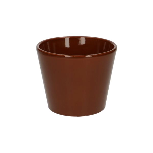 Übertopf, steingut, cognacbraun, ø 12 cm