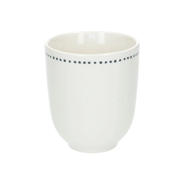 Becher mit blauen tupfen, organisch, porzellan, ø 7,6 cm