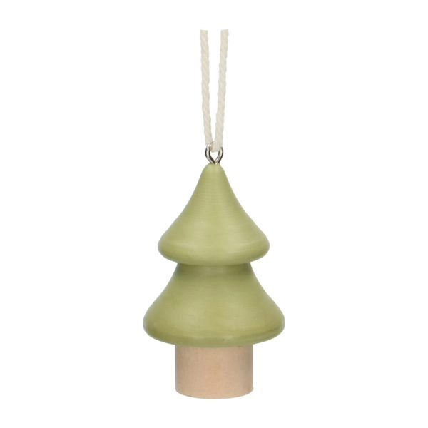 Weihnachtsanhänger, tannenbaum, holz, hellgrün