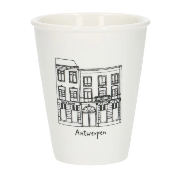 Giebel-becher, antwerpen wapper, porzellan, 200 ml