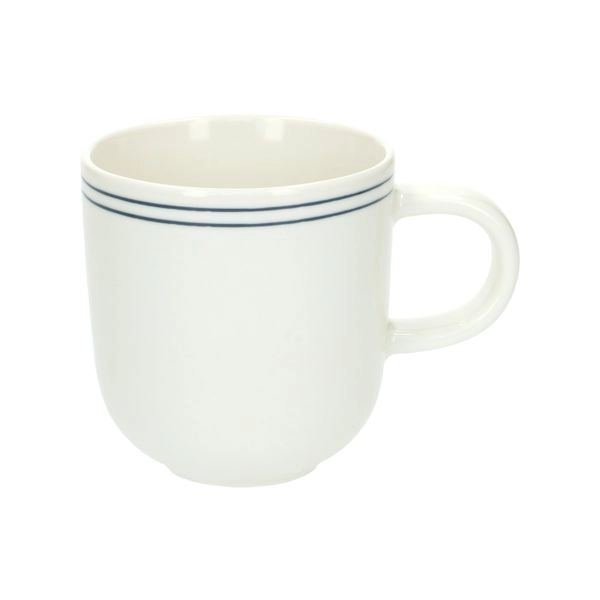 Teebecher mit blauen streifen, organisch, porzellan, ø 9 cm