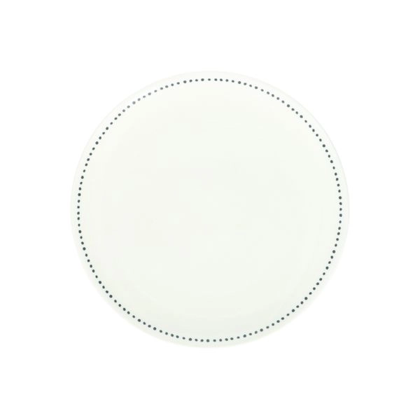 Frühstücksteller mit blauen tupfen, organisch, porzellan, ø 20 cm