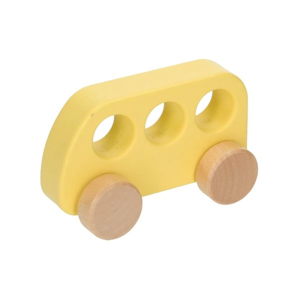 Bus, holz, gelb