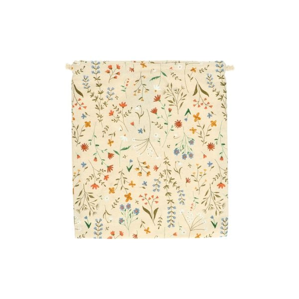 Geschenkbeutel, bio-baumwolle, feldblumen, 24 x 29 cm
