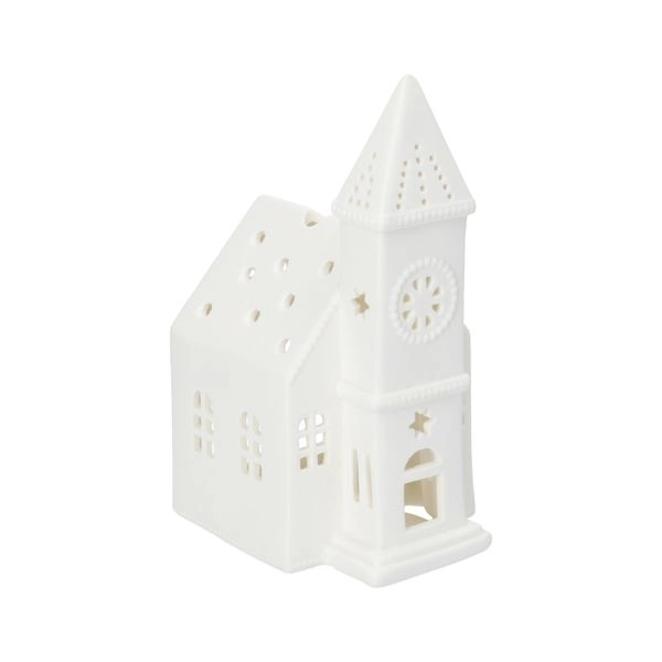 Lichthäuschen, porzellan, kirche, 17 cm