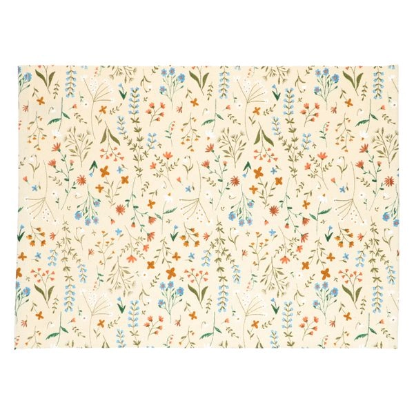 Tischset, gots bio-baumwolle, feldblumen, 35 x 50 cm
