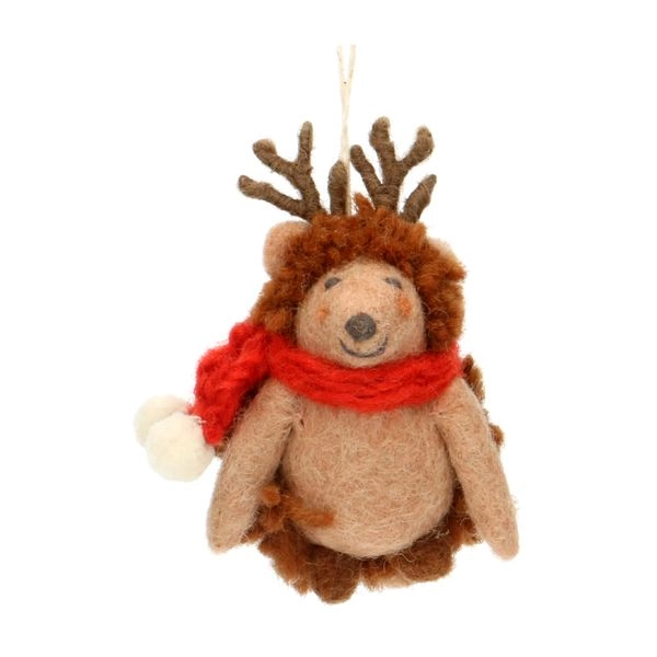 Weihnachtsbaumanhänger igel, filz, ca. 7,5 cm