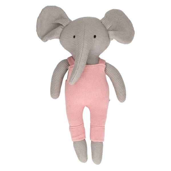 Kuscheltier elefant, gestrickt gots-baumwolle