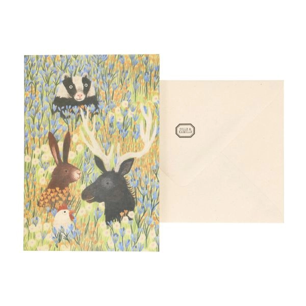 Karte tiere und blumen