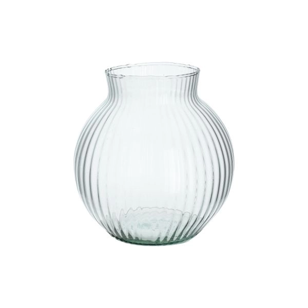 Vase, recyceltes glas, transparent, ø17cm