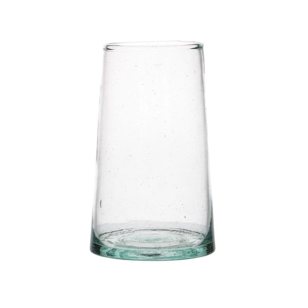 Glas, konisch, recyceltes glas, handgeblasen, 280 ml