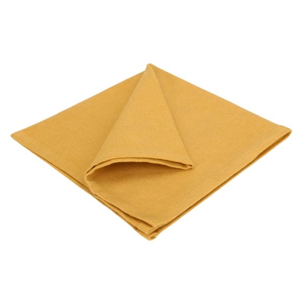 Serviette, bio-baumwolle (gots), ockergelb,40 x 40 cm