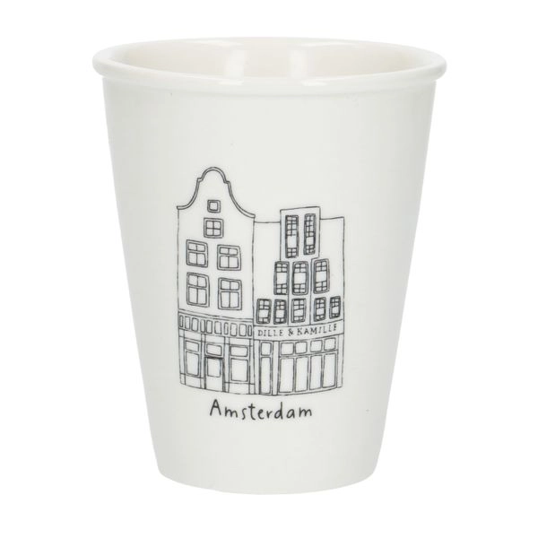 Giebel-becher, amsterdam nieuwendijk, porzellan, 200 ml