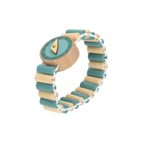 Armbanduhr, holz, grün