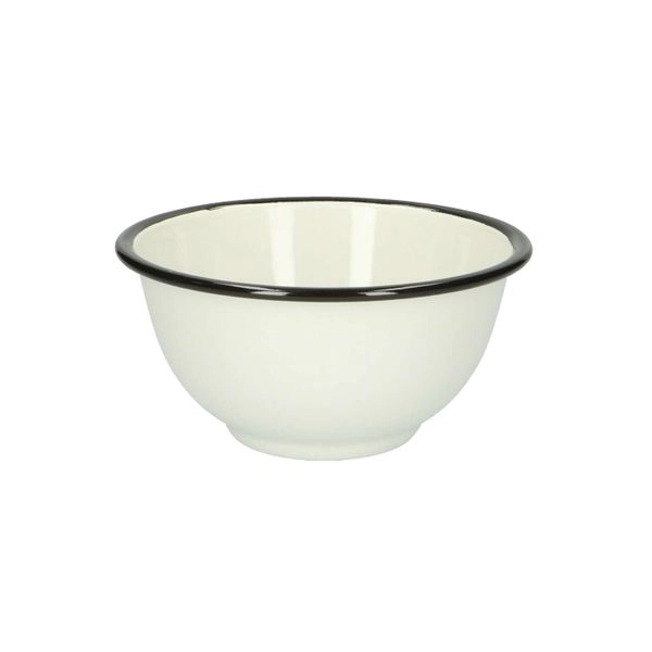 Schale, emaille, schwarz/weiß, ø 13,5 cm