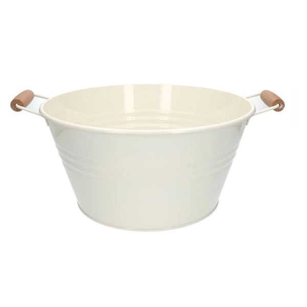 Schüssel, zink, offwhite, 10 l