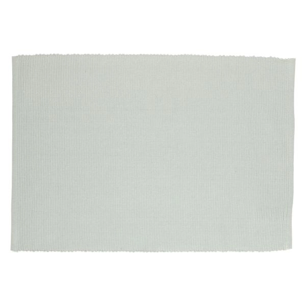 Tischset gerippt, bio-baumwolle (gots), hellgrau,35 x 50 cm