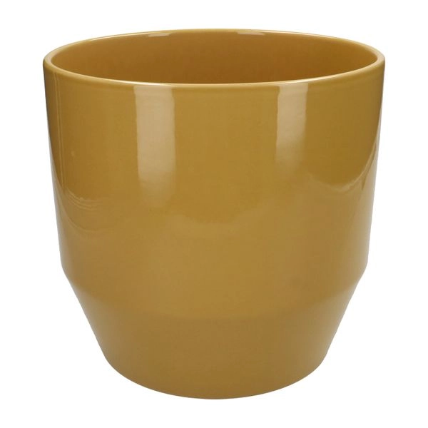 Übertopf, steingut, ockergelb, ø 23 cm