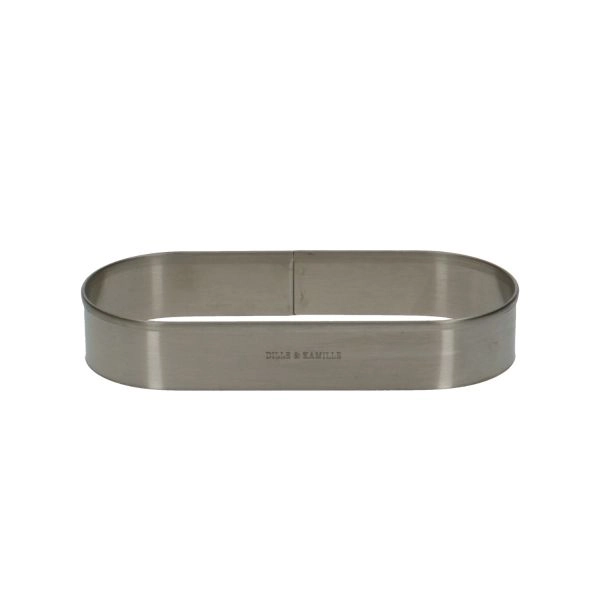 Tortenring, oval, rostfreier stahl, 12 x 5 cm